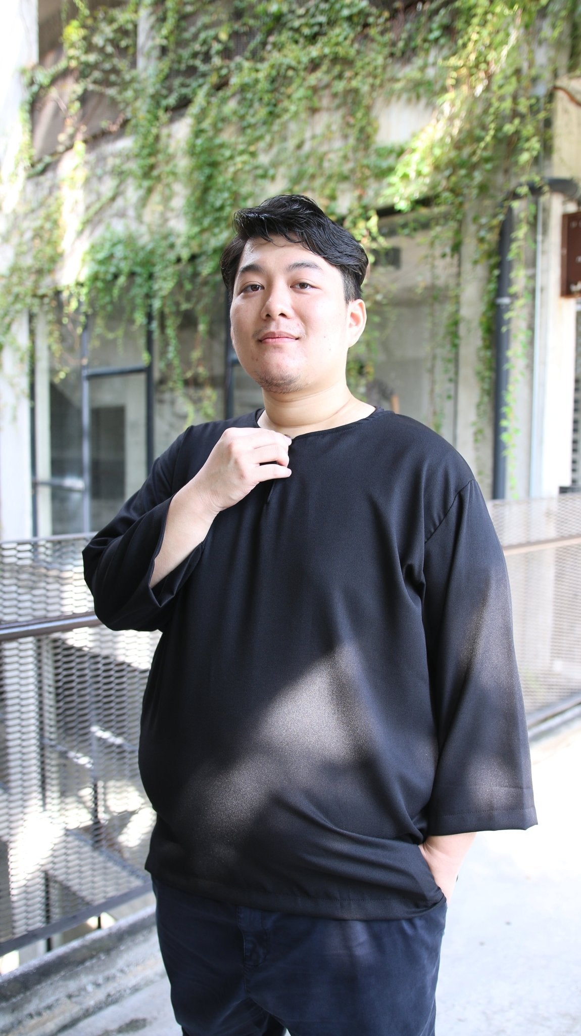 Black - Kurta Modern Classic - Gorilla - kurta.my