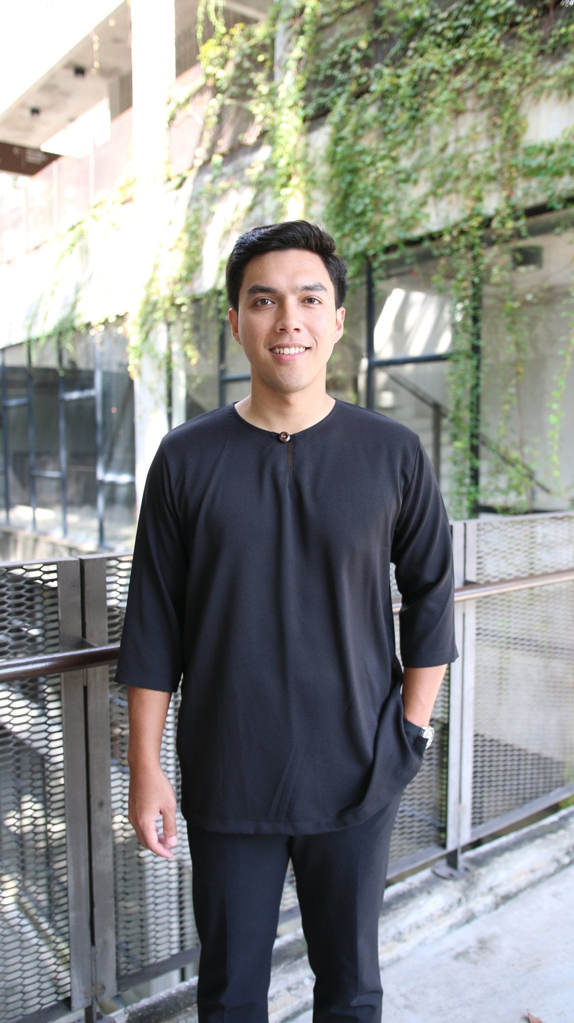 Black - Kurta Modern Classic - Gorilla - kurta.my